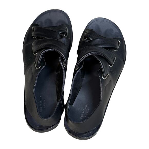 Rag & Bone Elda Leather Corset Sandal Black Size 7 - Picture 12 of 12